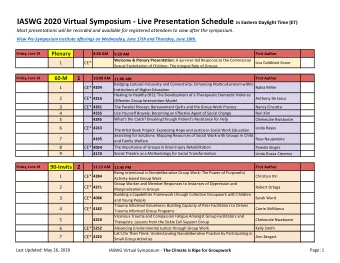 30-M  3  Friday, June 19  1:00 PM  First Author  1:30 PM  1  4266  Alexis Howard  CIRCLES: A