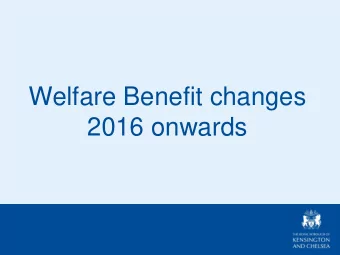 2016 onwards  2016-2017  Benefit Cap reduction  Couples &amp; families  Single people  Current cap
