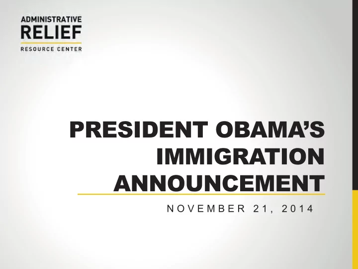 executive action and immigration reform