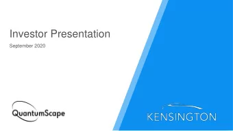 Investor Presentation  September 2020  1  Keep all text  and images (other than full slide