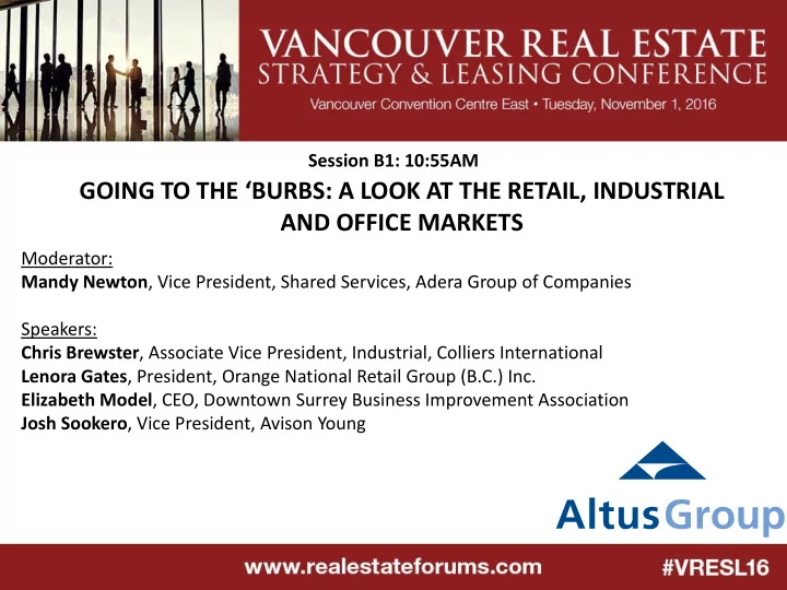 going to the burbs a look at the retail industrial and