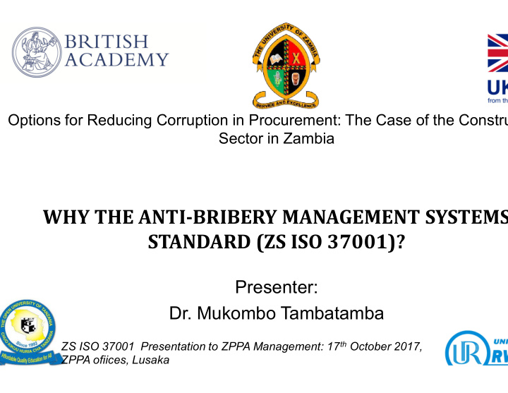 why the anti bribery management systems bribery