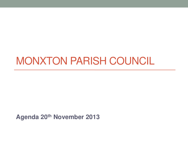 monxton parish council