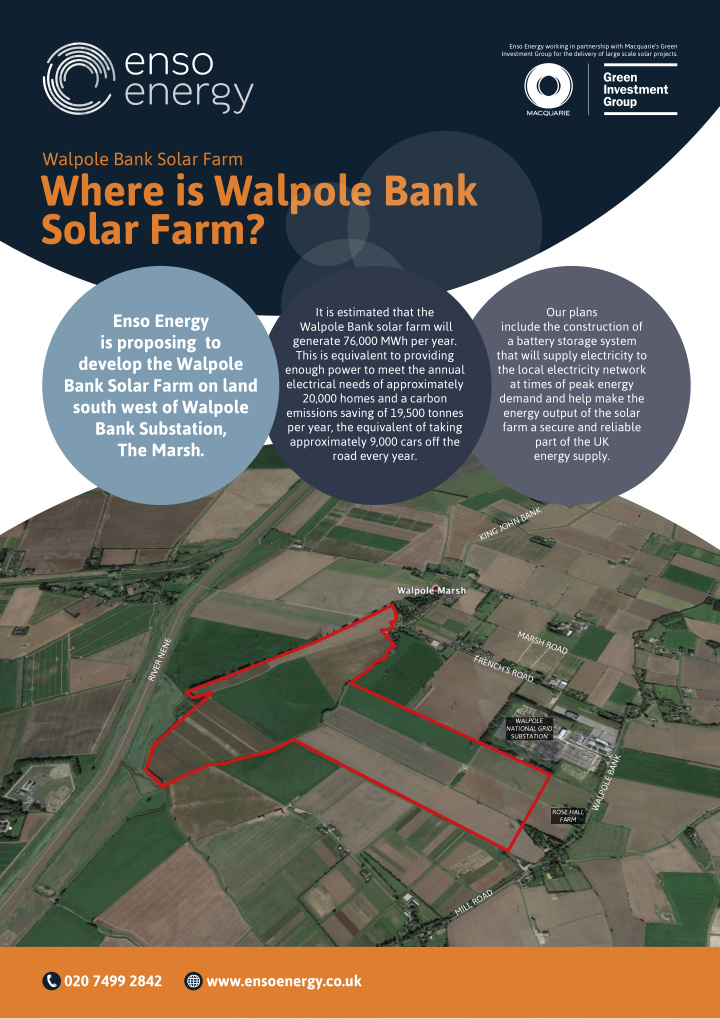 where is walpole bank solar farm