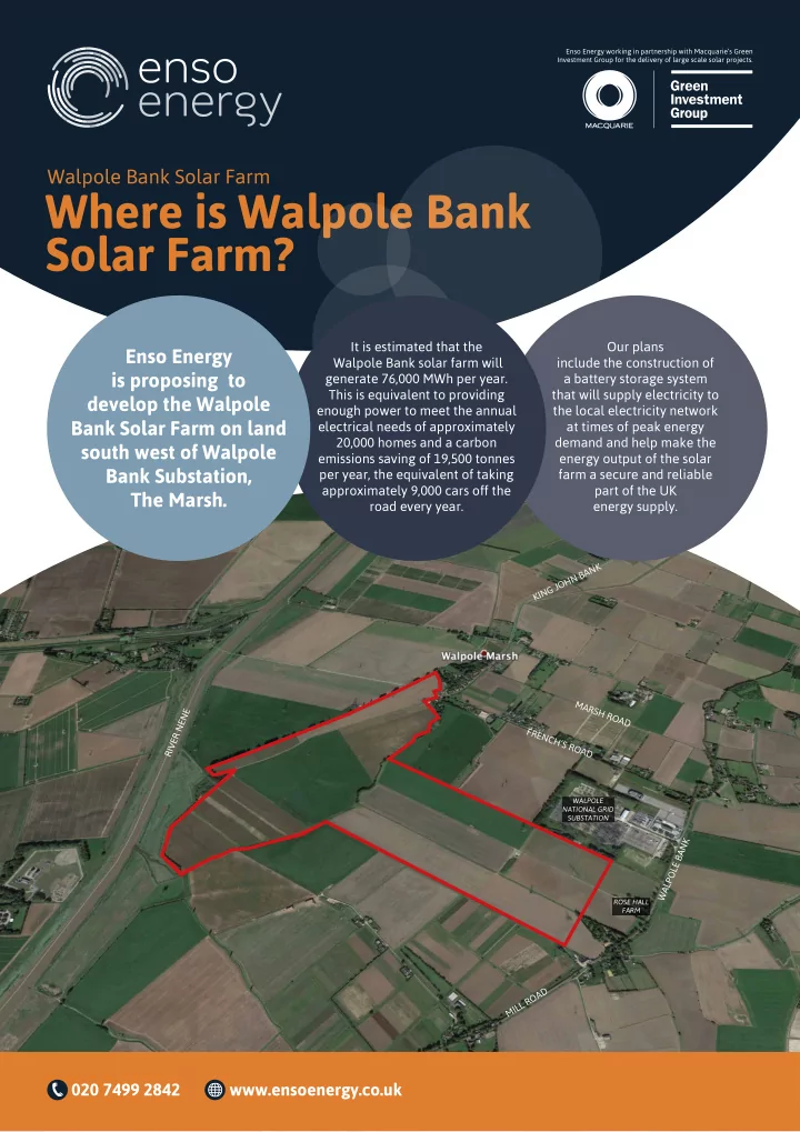 where is walpole bank solar farm