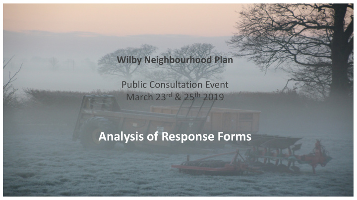 analysis of response forms demographics