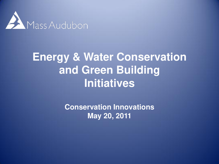 energy water conservation