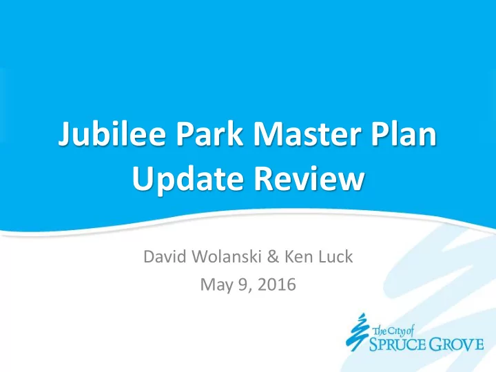 jubilee park master plan