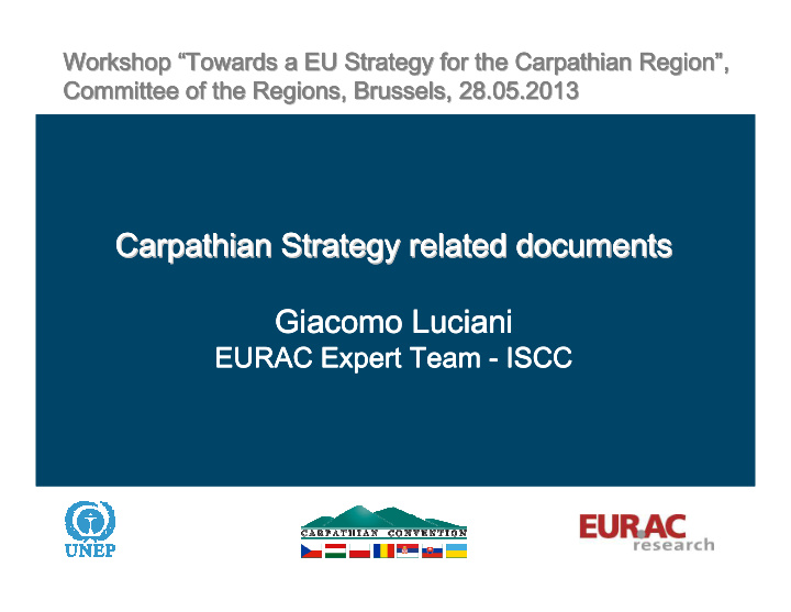 carpathian strategy related documents carpathian strategy
