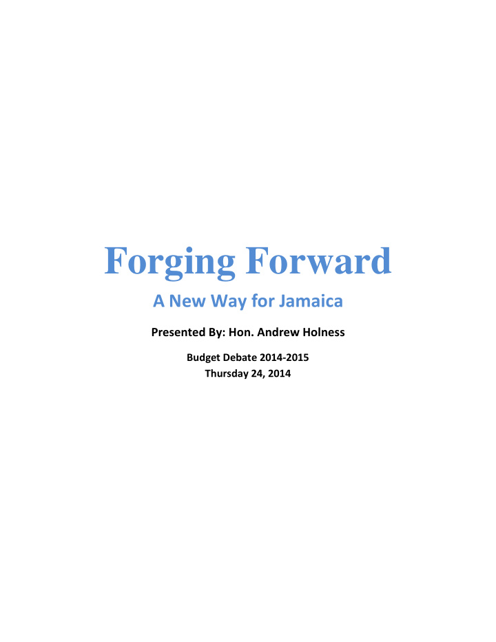 forging forward