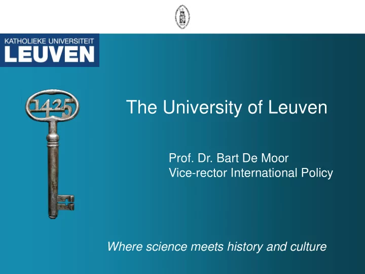 the university of leuven