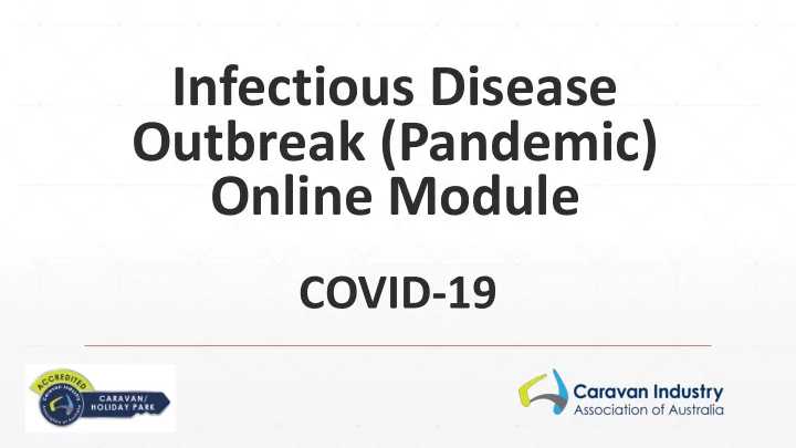 infectious disease outbreak pandemic online module