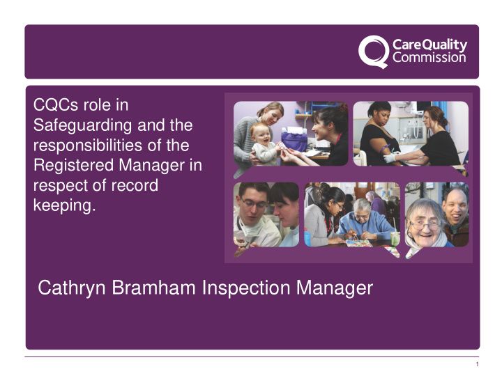 cathryn bramham inspection manager