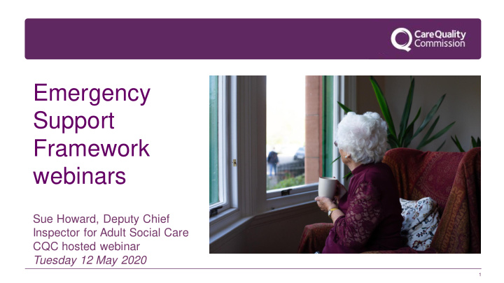 emergency support framework webinars