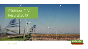 Alliander N.V.  Results 2018  20 February 2019  Credit profile Alliander  Largest regional
