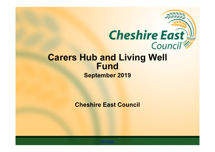 carers hub and living well fund