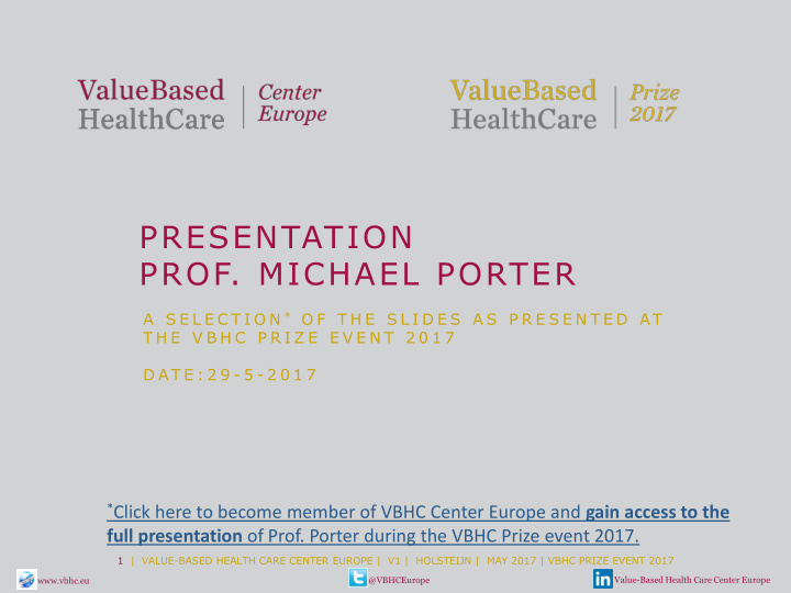 presentation prof michael porter