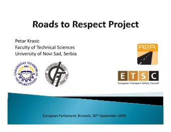 Petar Krasic Petar Krasic Faculty of Technical Sciences University of Novi Sad, Serbia European