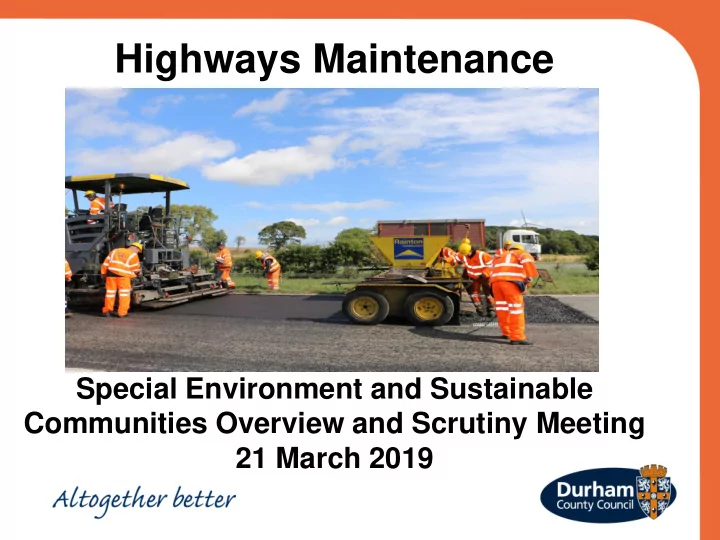 highways maintenance