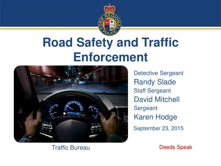road safety and traffic