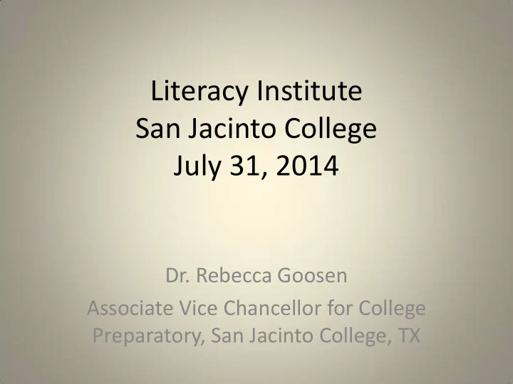 literacy institute
