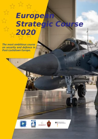 The most ambitious course  on security and defence in  Post-Lockdown Europe. The Institute for