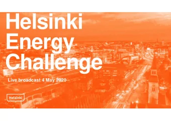 Helsinki  Energy  Challenge  Live broadcast 4 May 2020  Emissions in Helsinki  How can we