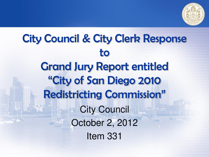 city council city clerk response