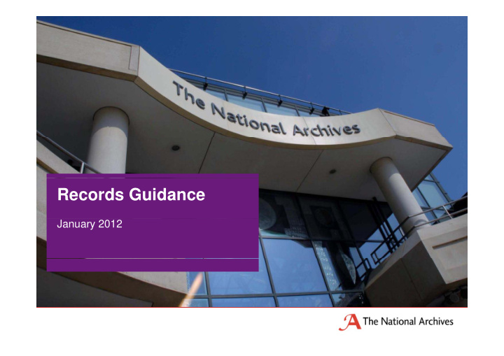 records guidance