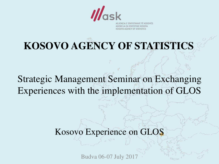kosovo agency of statistics strategic management seminar
