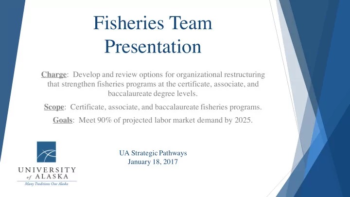 fisheries team presentation