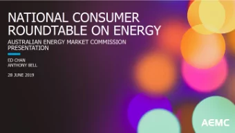 We have listed the priority areas of reform that we are focusing on  Generator access and  Shift