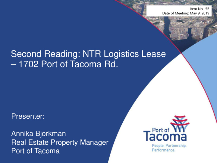 second reading ntr logistics lease 1702 port of tacoma rd