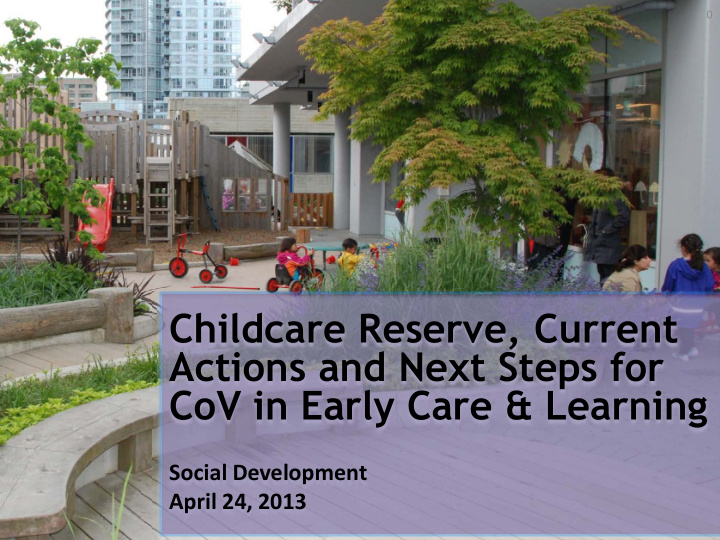childcare reserve current actions and next steps for cov