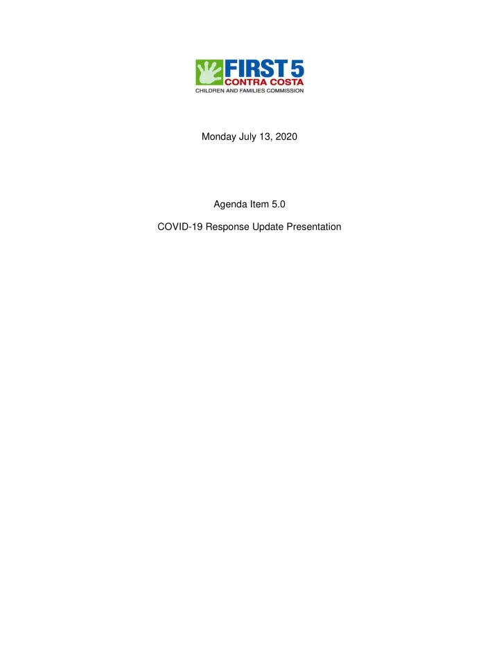 7 13 20 community impact survey covid 19 response covid