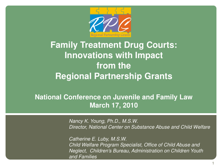 family treatment drug courts innovations with impact from