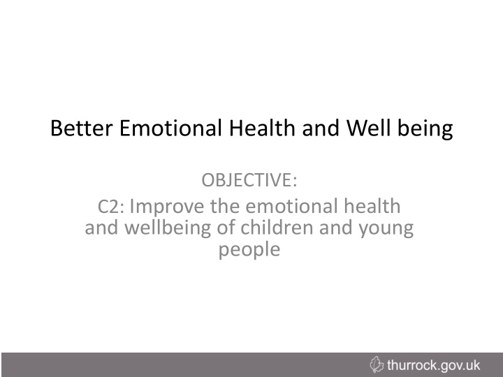 better emotional health and well being