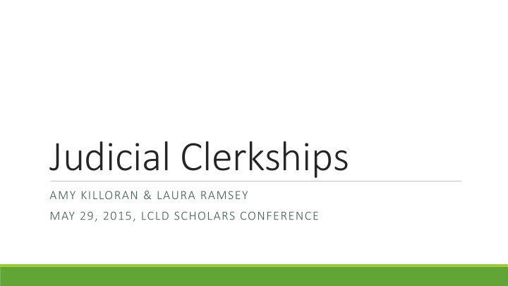 judicial clerkships