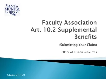 Office of Human Resources  Updated  ed as of 01/1  /16/1  /15  1  You reserve pre-tax income for