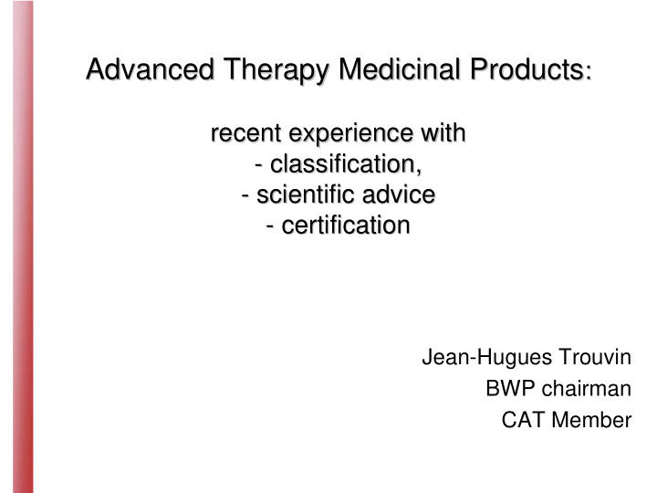 advanced therapy medicinal products