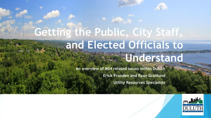 getting the public city staff