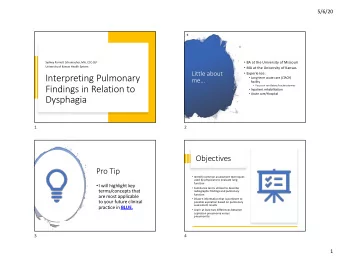 Interpreting Pulmonary  Long-term acute care (LTACH)  me  facility  Findings in Relation to