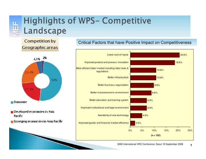 critical factors that have positive impact on