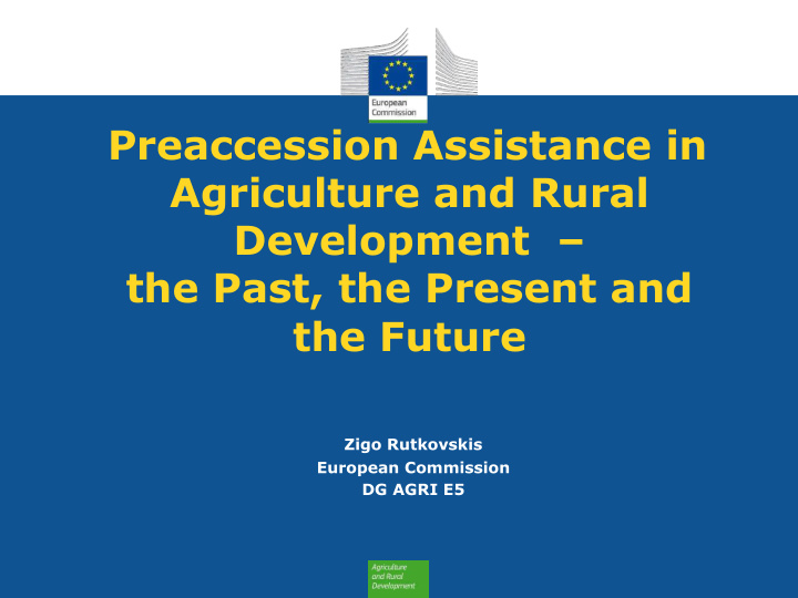 preaccession assistance in agriculture and rural