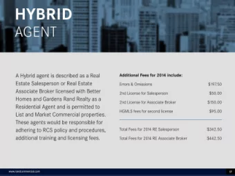 www.randcommercial.com Advantages of a RCS Hybrid Agent   Additional opportunities to market