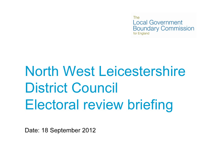 north west leicestershire district council electoral