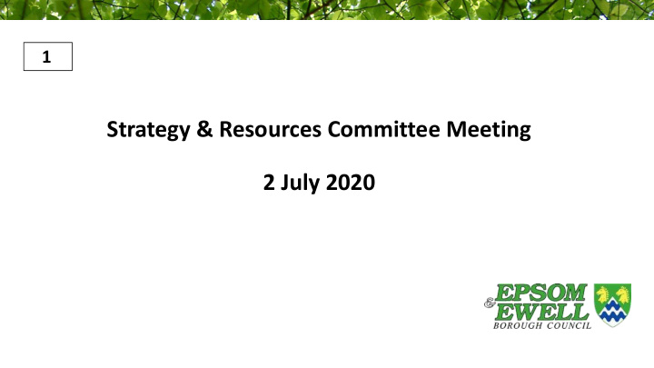 2 july 2020 strategy resources committee