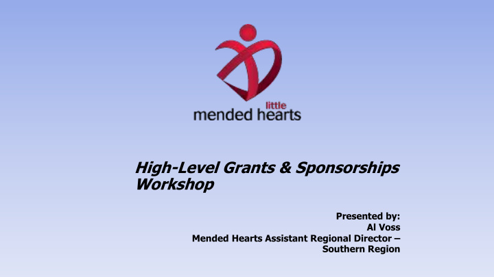 high level grants amp sponsorships workshop