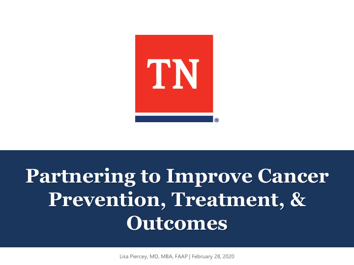 partnering to improve cancer