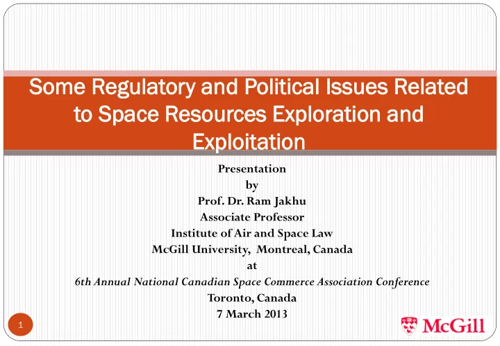 presentation by prof dr ram jakhu associate professor